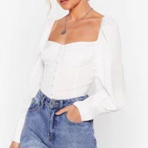 BNWT Nasty Gal Button Front top